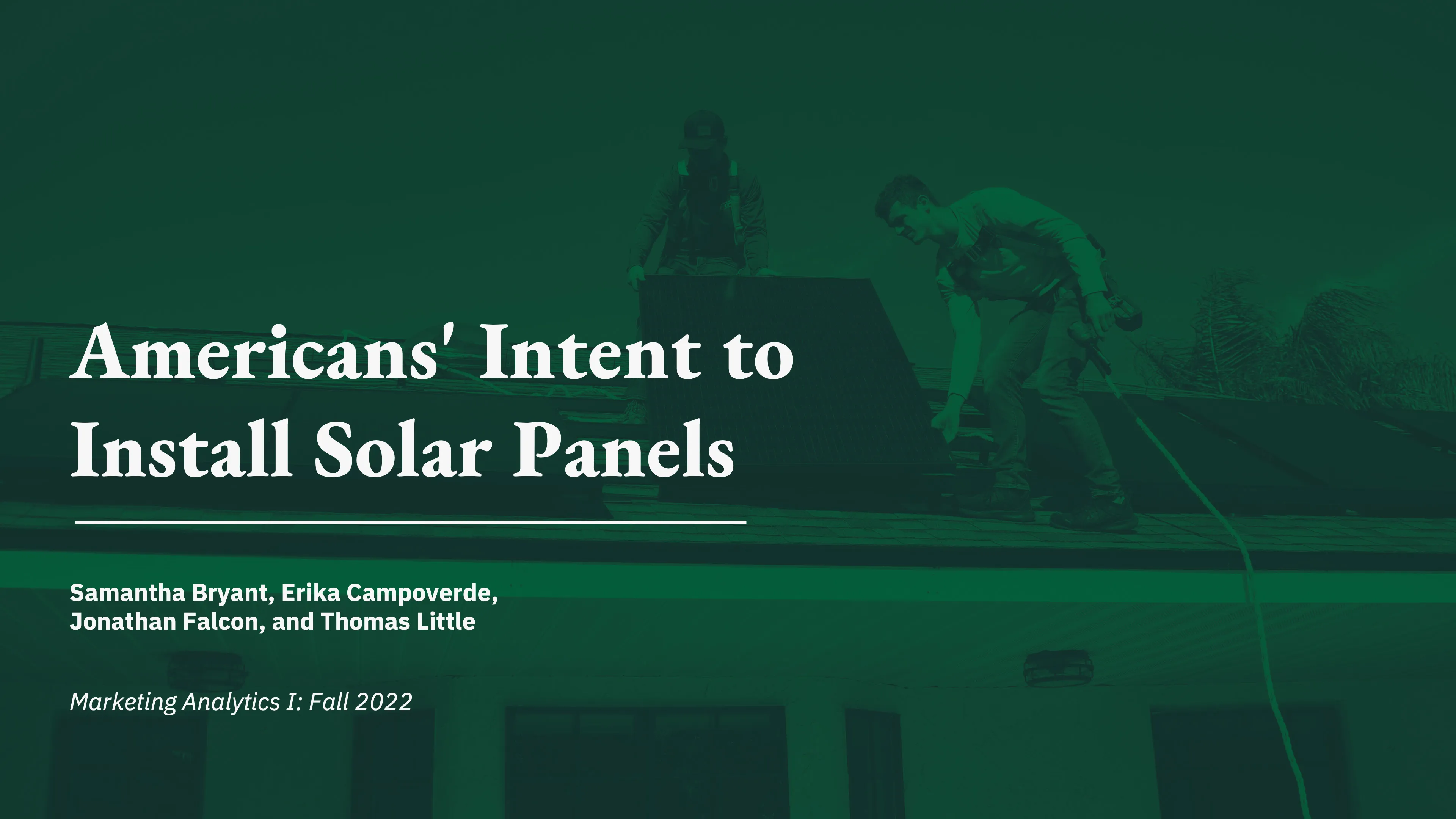 Americans' Intent to Install Solar Panels